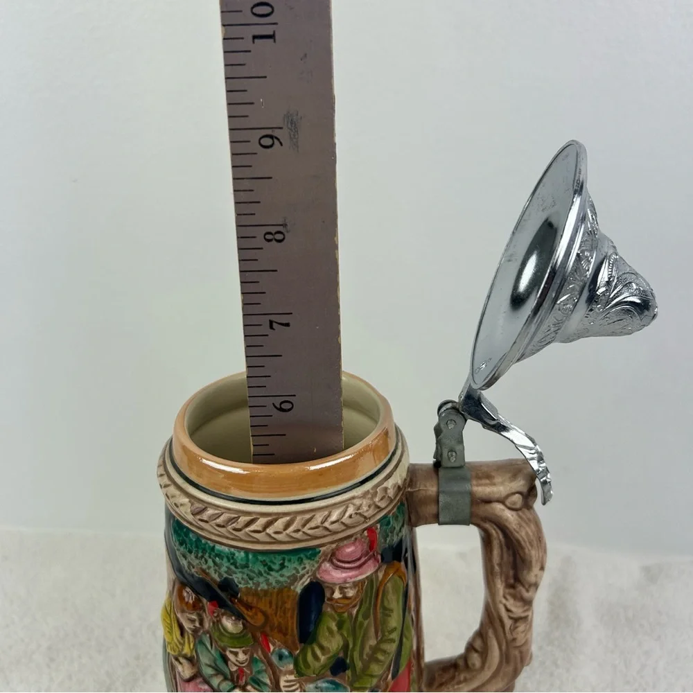 VTG TOYO 'RW' Japan German Style Lidded Beer Stein W/ Musical Movement WORKS